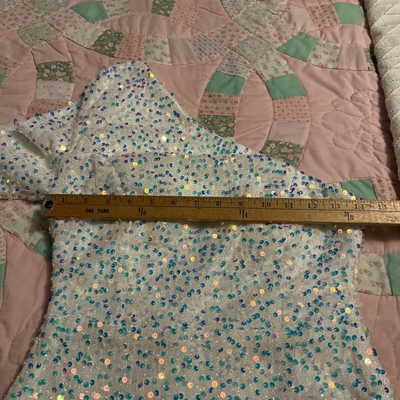 PROM "SEQUIN GOWN" Miss Ord white sequin dress - Picture 4 of 7